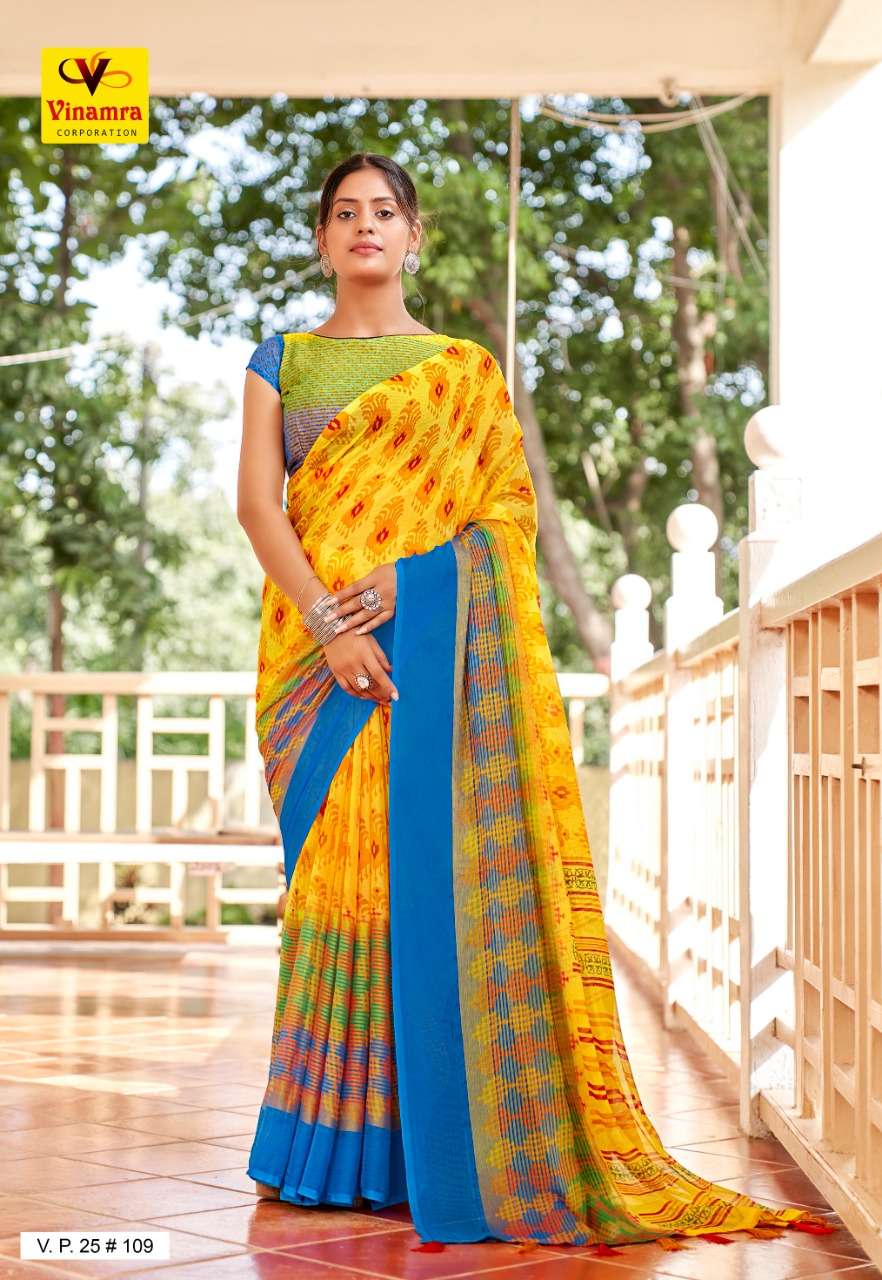 VINAMRA VISCOSE PRINT 25 PATTA SEASON 11 FANCY SARIS EXPORTS