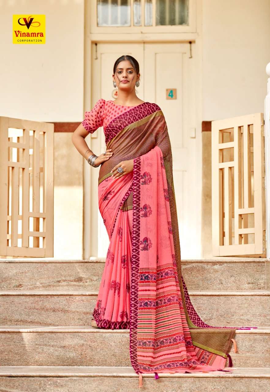 VINAMRA VISCOSE PRINT 25 PATTA SEASON 11 FANCY SARIS EXPORTS