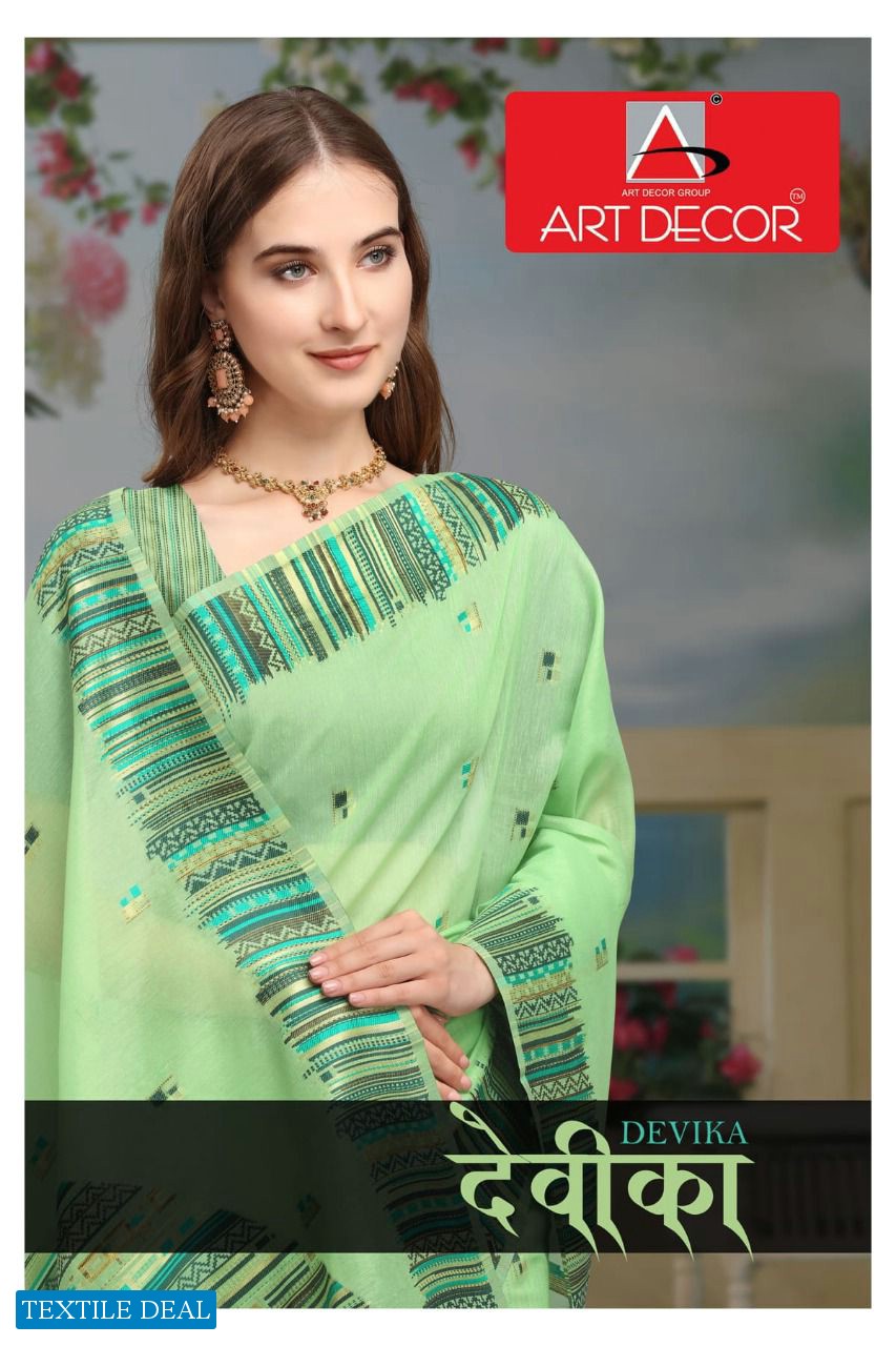 Art Decor Devika Wholesale Handloom Cotton Base Sarees