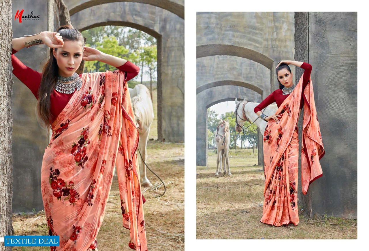 Manthan Nandika Wholesale Shopping Casual Indian Sarees