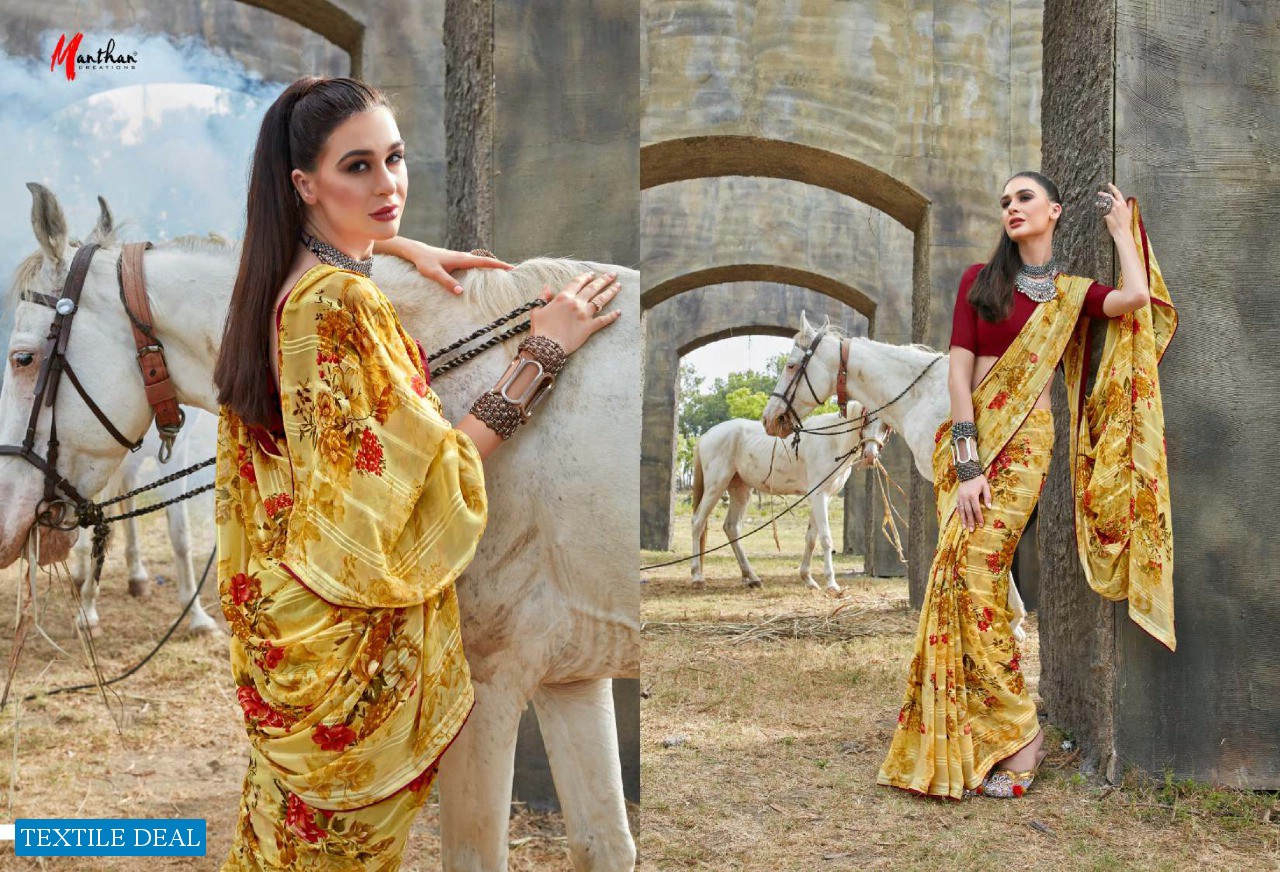 Manthan Nandika Wholesale Shopping Casual Indian Sarees