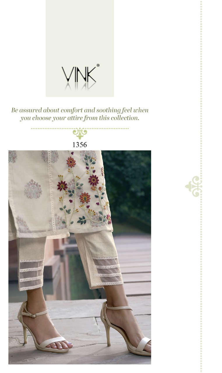 PLATINUM 2 BY VINK ORGANZA DESIGNER STYLISH KURTIS WITH PANTS