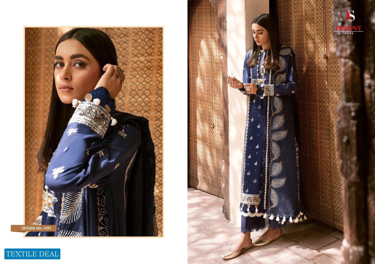 DEEPSY ZAHA FESTIVE COTTON EMBROIDERY DESIGNER SUITS