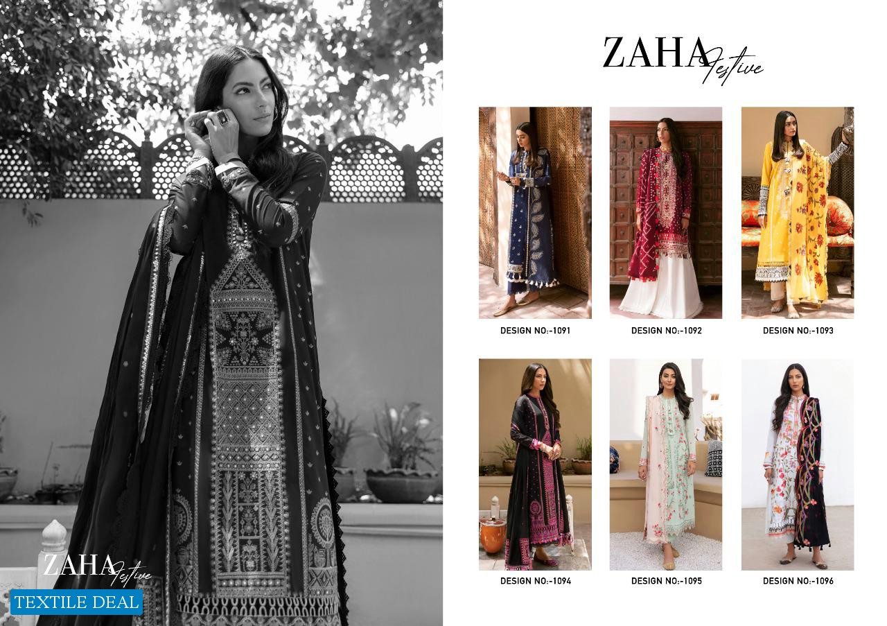 DEEPSY ZAHA FESTIVE COTTON EMBROIDERY DESIGNER SUITS