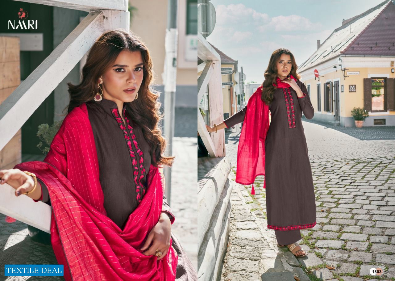 NAARI PRESENT VEDA CHINON SILK WORK DRESSES SUPPLIER