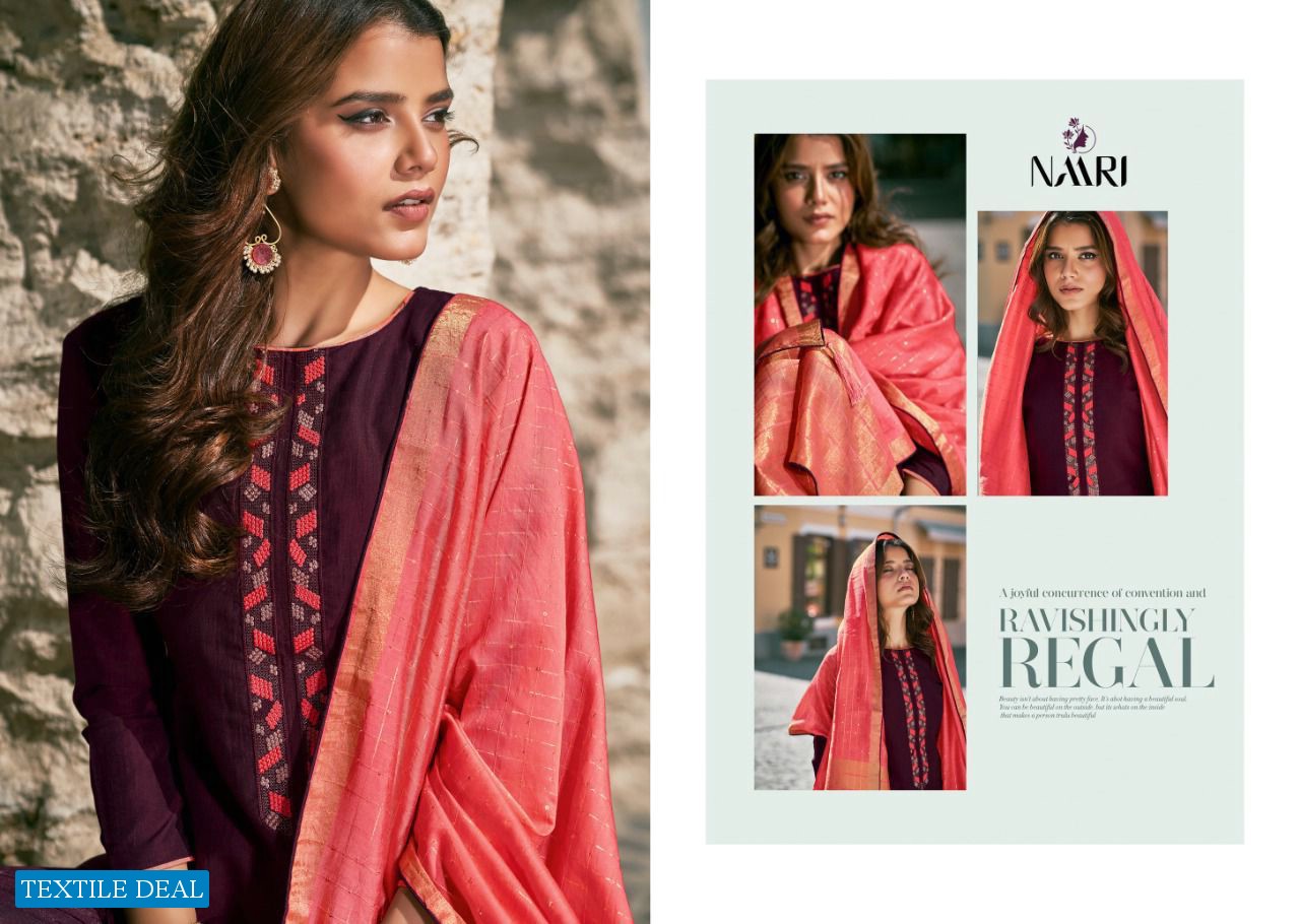 NAARI PRESENT VEDA CHINON SILK WORK DRESSES SUPPLIER