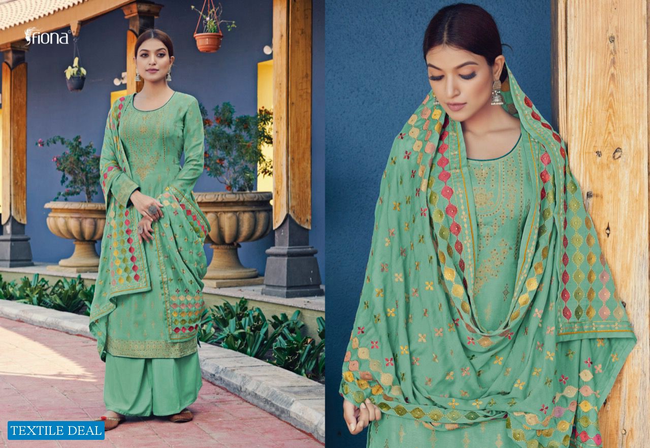 RUBIYA BY FIONA PURE DOLA JACQUARD EXCLUSIVE FANCY SALWAR KAMEEZ