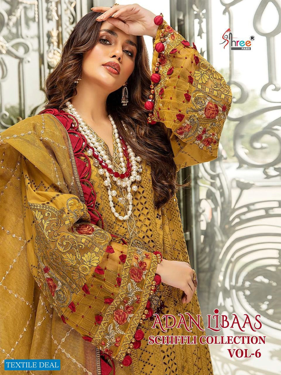 ADAN LIBAAS SCHIFFLI VOL 6 BY SHREE FABS LAWN COTTON EMBROIDERY PAKISTANI DRESSES