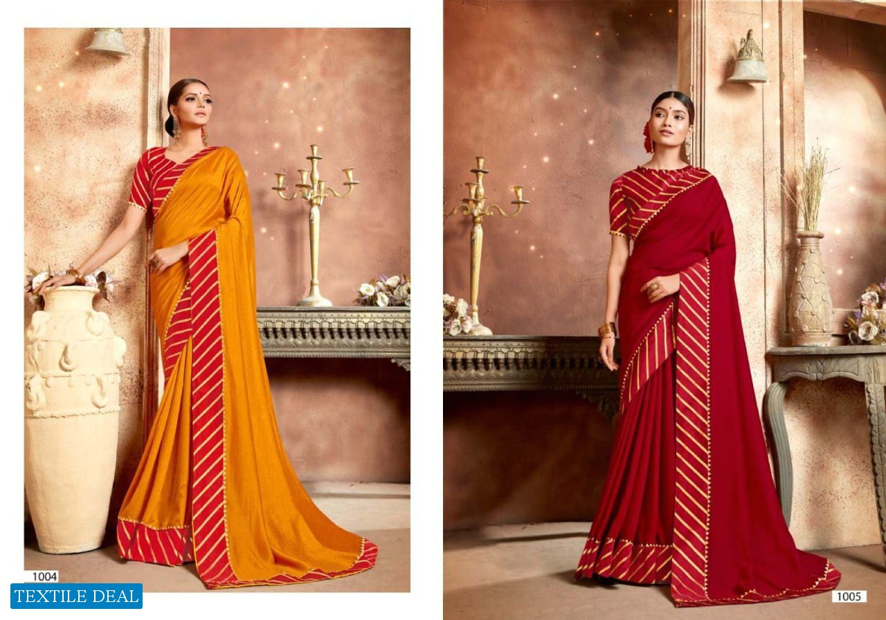 SEEMAYA NAVELI VICHITRA SILK LEHERIYA PRINTED SAREE