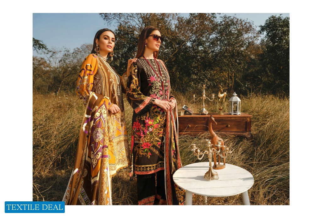 Aghaz By Nur Embroidered Lawn Suits With Digital Printed Lawn Dupatta Pakistani Dress