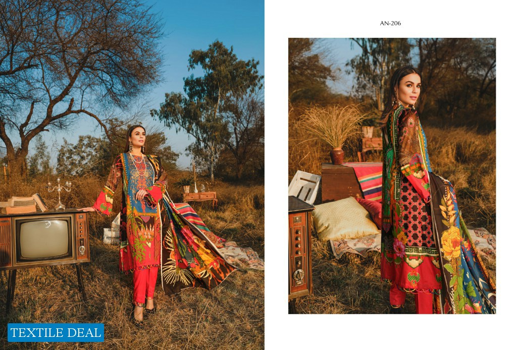 Aghaz By Nur Embroidered Lawn Suits With Digital Printed Lawn Dupatta Pakistani Dress