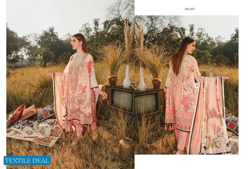 Aghaz By Nur Embroidered Lawn Suits With Digital Printed Lawn Dupatta Pakistani Dress