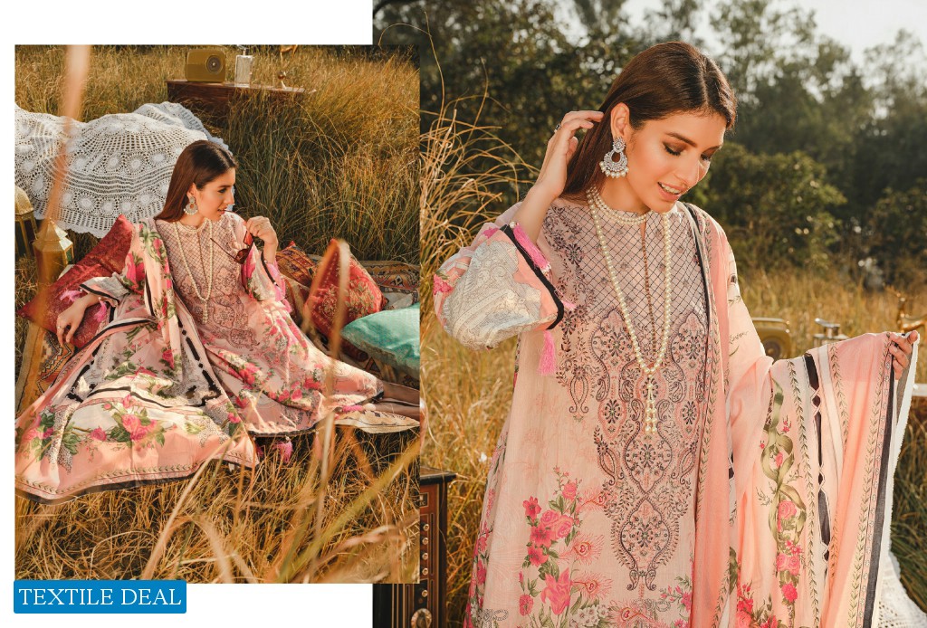 Aghaz By Nur Embroidered Lawn Suits With Digital Printed Lawn Dupatta Pakistani Dress