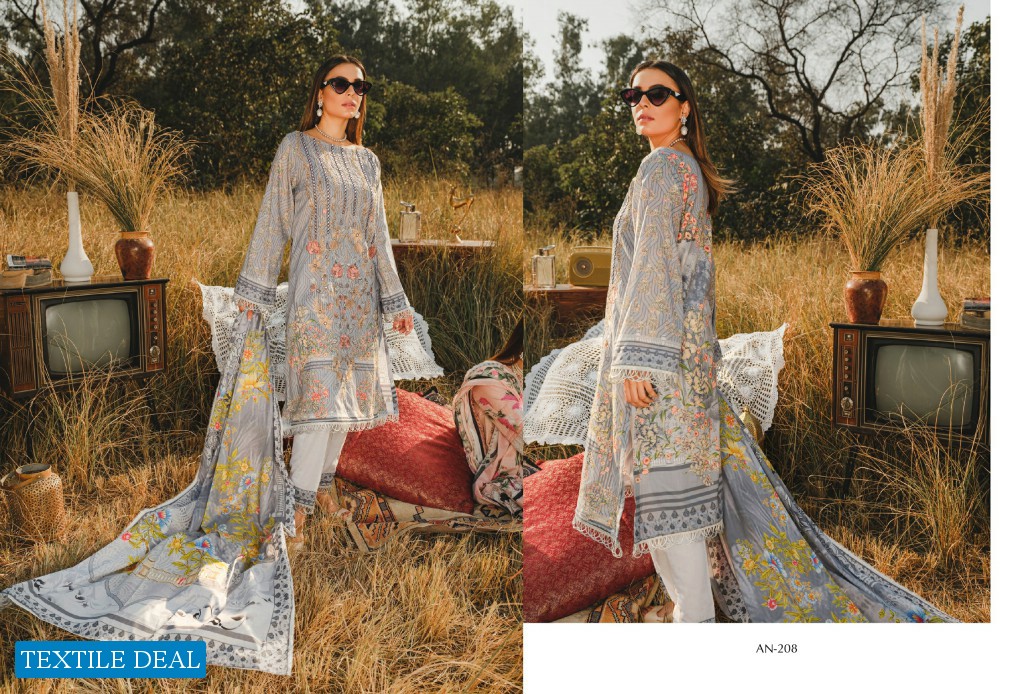 Aghaz By Nur Embroidered Lawn Suits With Digital Printed Lawn Dupatta Pakistani Dress