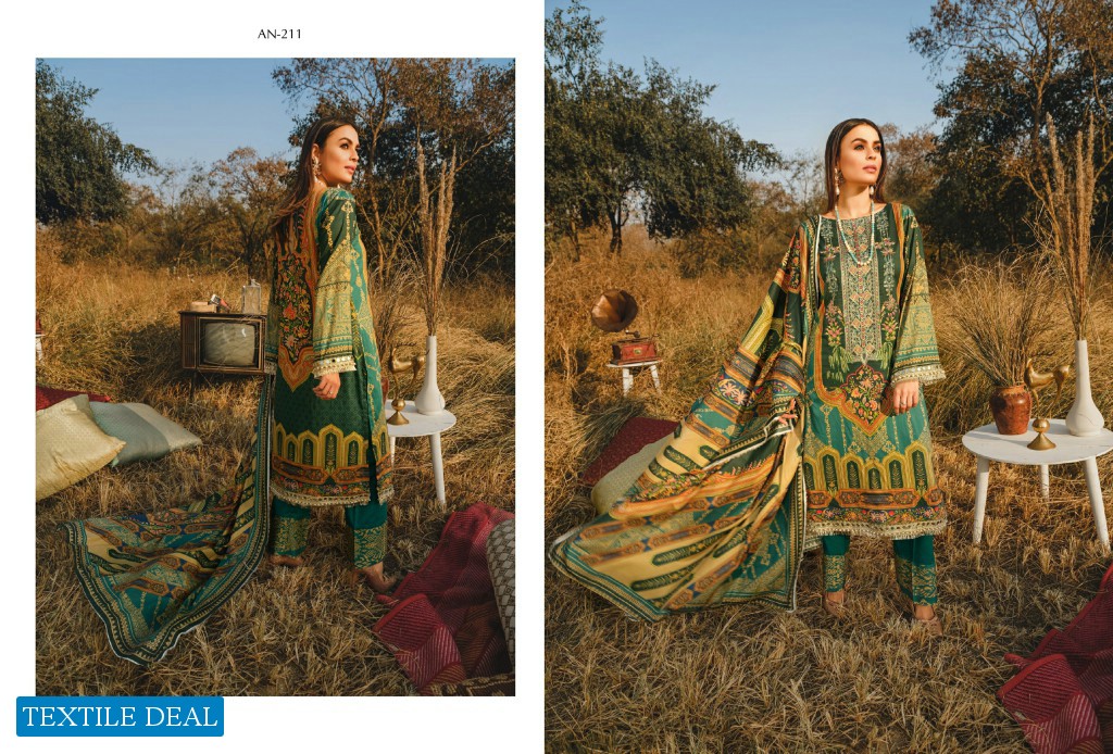 Aghaz By Nur Embroidered Lawn Suits With Digital Printed Lawn Dupatta Pakistani Dress