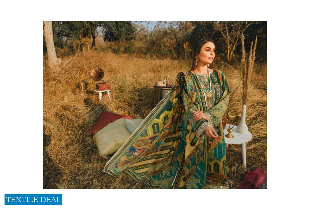 Aghaz By Nur Embroidered Lawn Suits With Digital Printed Lawn Dupatta Pakistani Dress