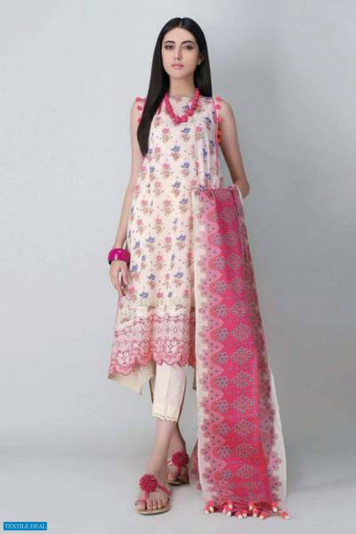 KHAADI My Symphony 2pc Embroidered Lawn Shirts with Printed Lawn Dupatta.