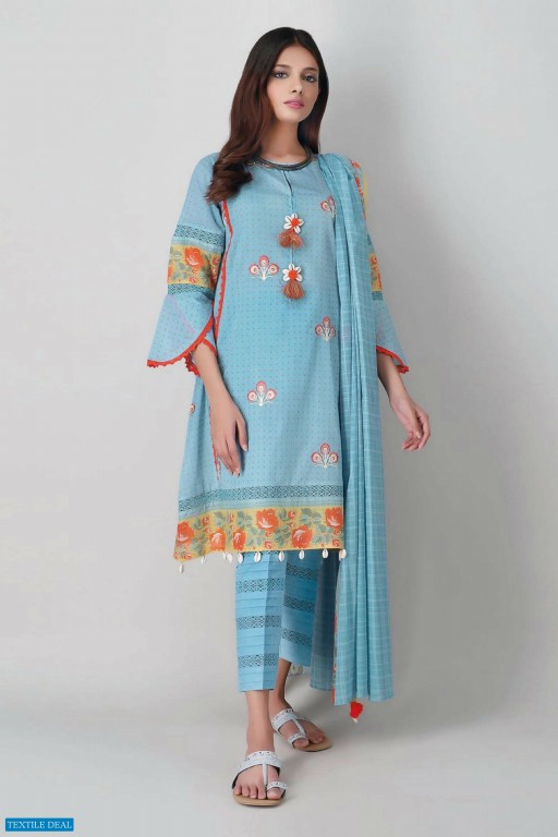 KHAADI My Symphony 2pc Embroidered Lawn Shirts with Printed Lawn Dupatta.