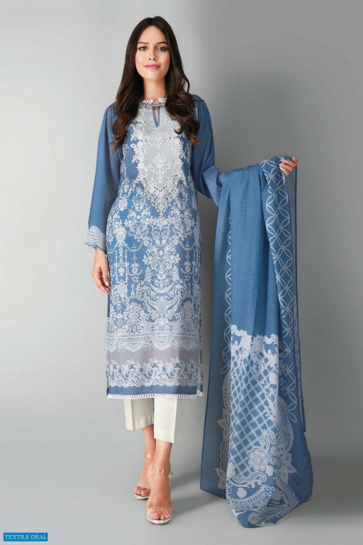KHAADI My Symphony 2pc Embroidered Lawn Shirts with Printed Lawn Dupatta.