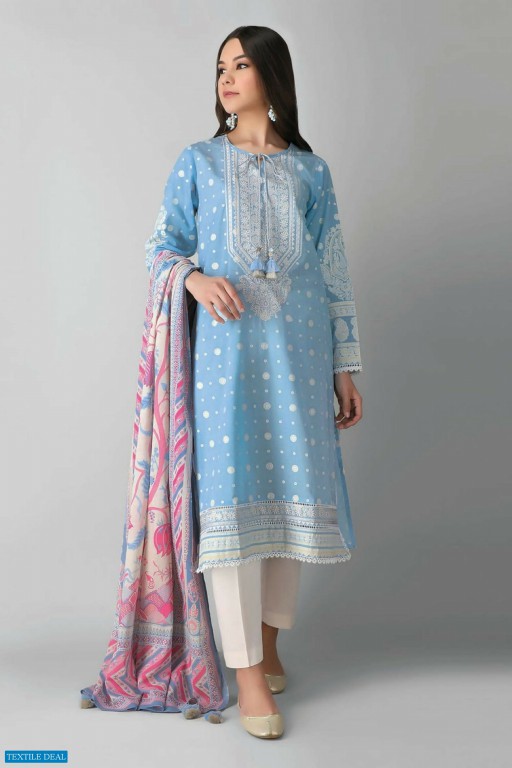 KHAADI My Symphony 2pc Embroidered Lawn Shirts with Printed Lawn Dupatta.