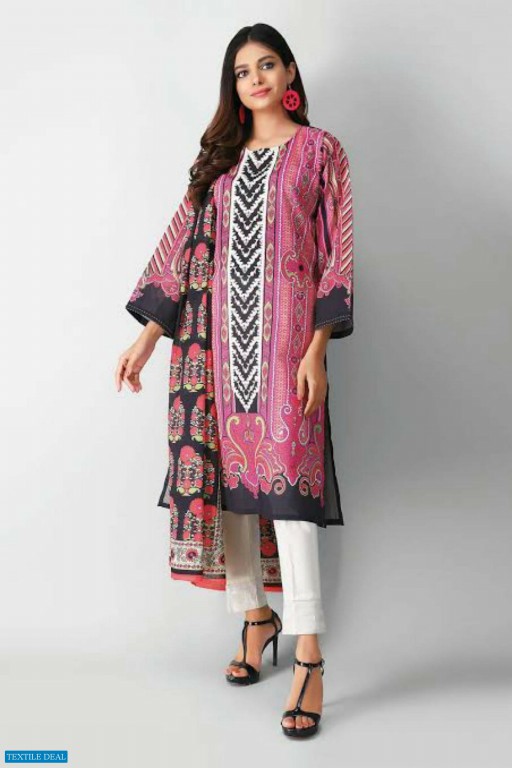 KHAADI My Symphony 2pc Embroidered Lawn Shirts with Printed Lawn Dupatta.