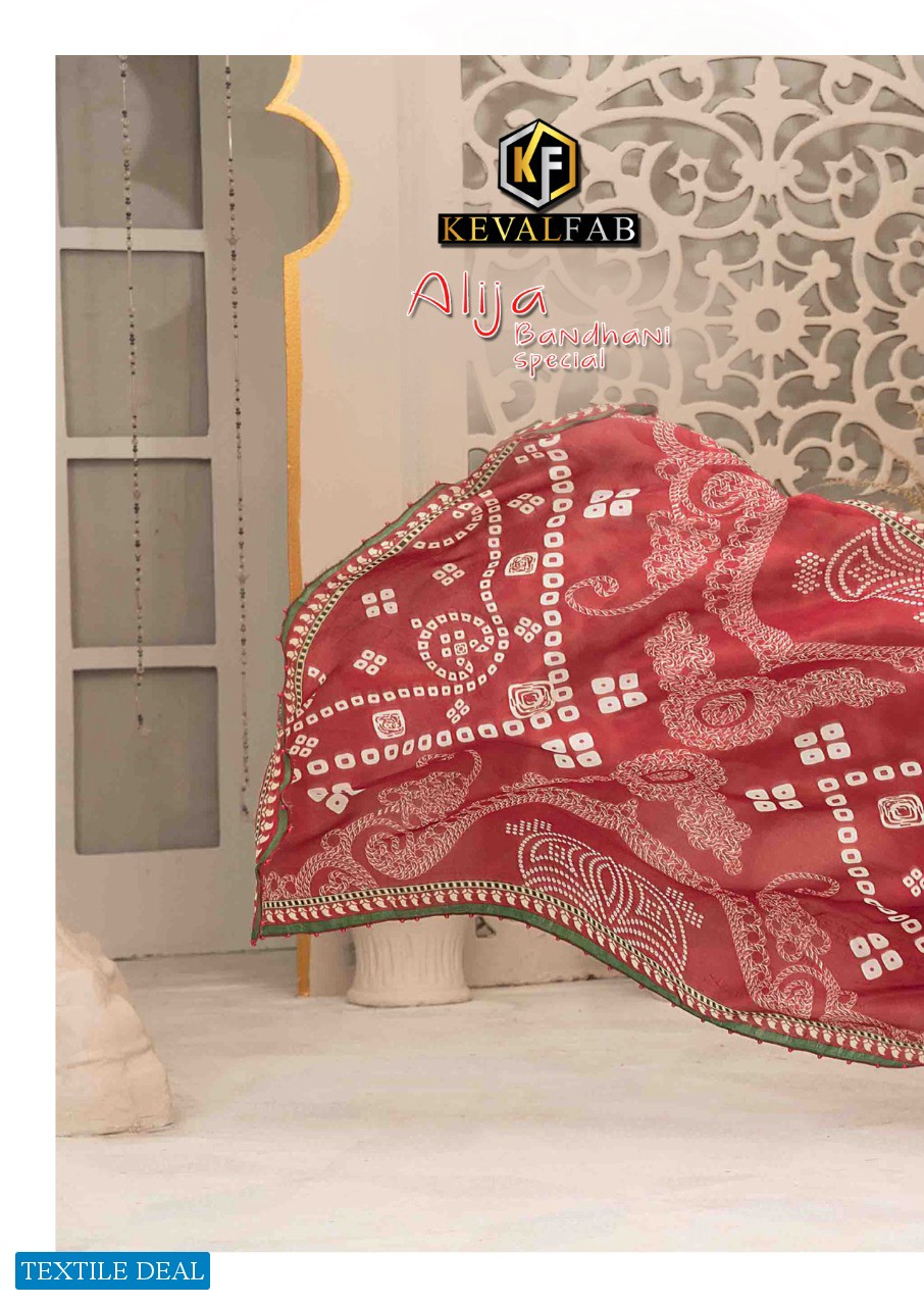 Keval Fab Alija B Bandhani Special Wholesale Cotton Dress Material