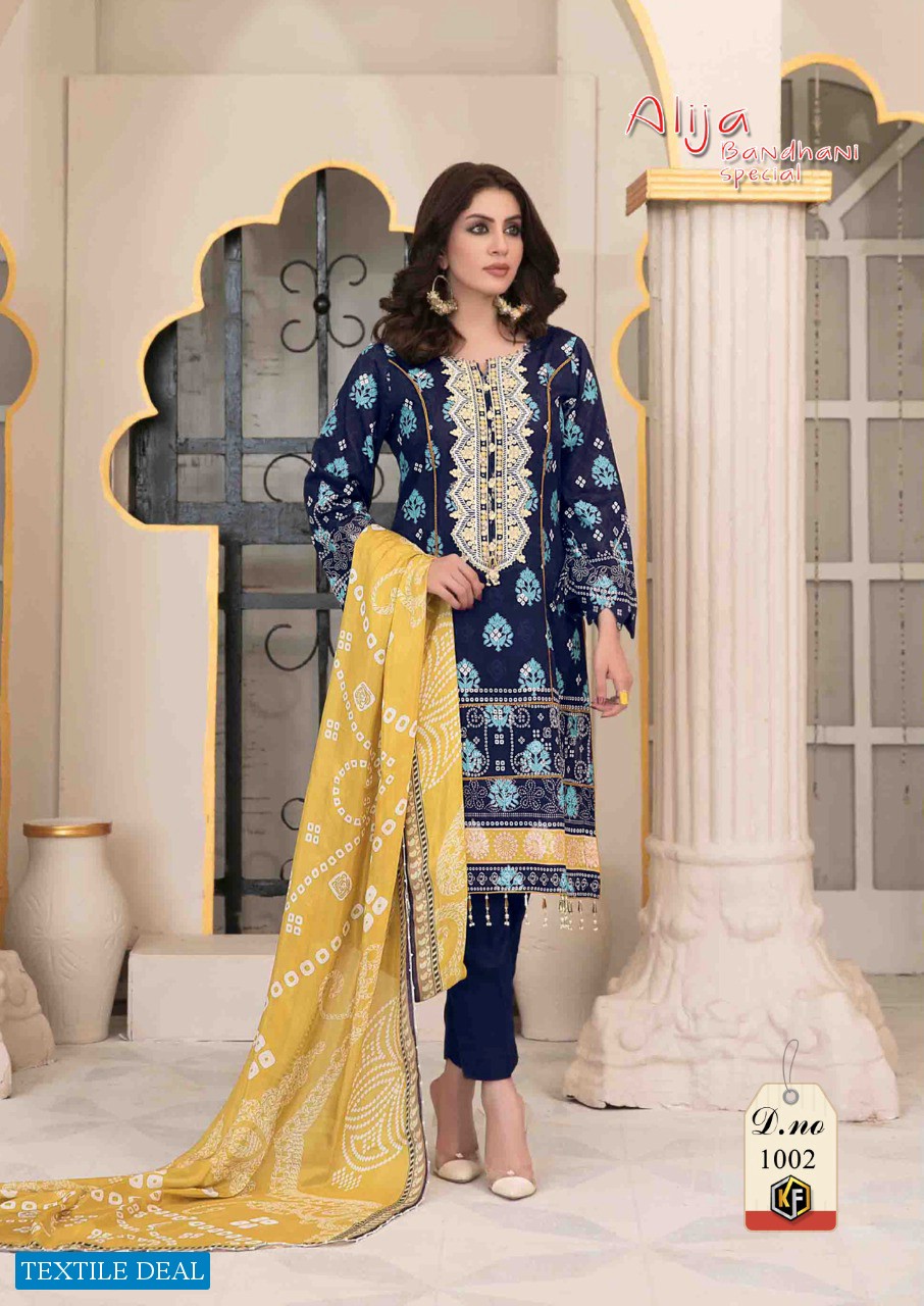 Keval Fab Alija B Bandhani Special Wholesale Cotton Dress Material