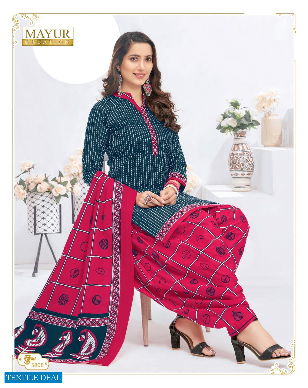 mayur khushi vol-58 Wholesale cotton printed Dress material