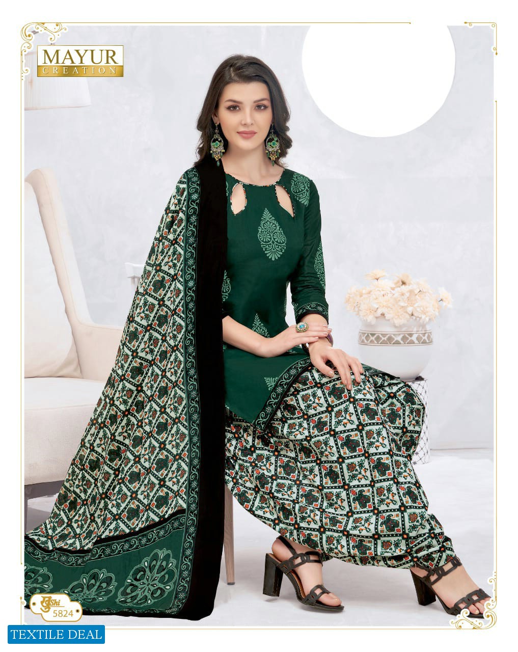 mayur khushi vol-58 Wholesale cotton printed Dress material