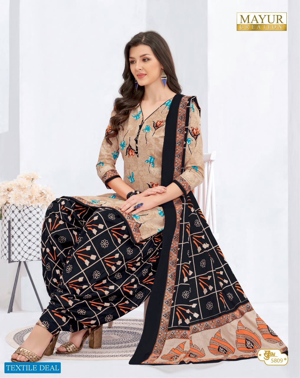 mayur khushi vol-58 Wholesale cotton printed Dress material