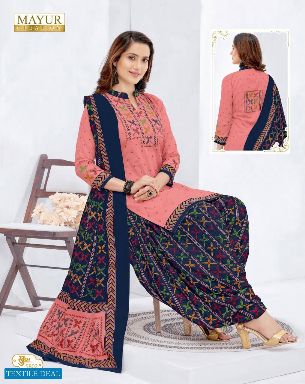 mayur khushi vol-58 Wholesale cotton printed Dress material