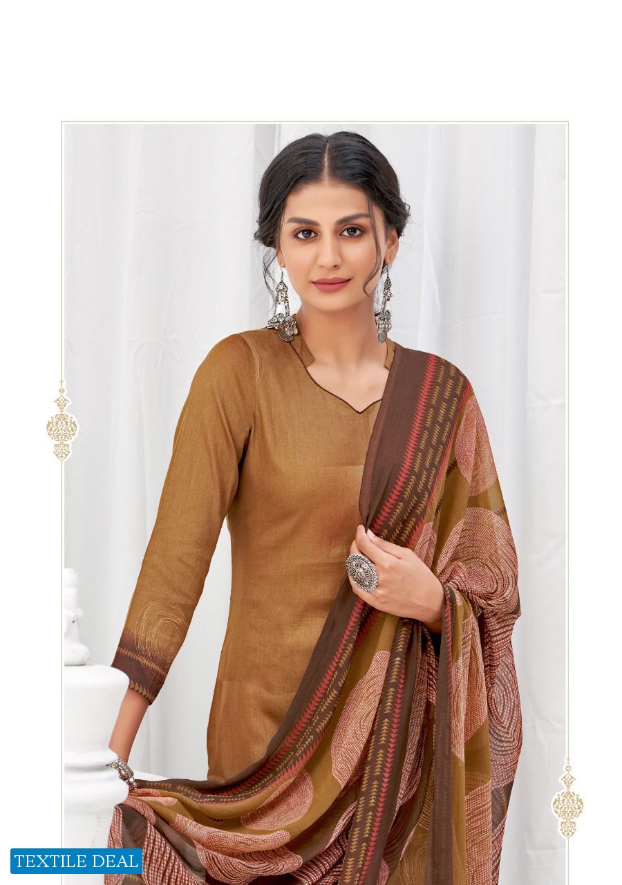 Suryajyoti Zaira Vol-10 Wholesale Cotton With Chiffon Dupatta Dress