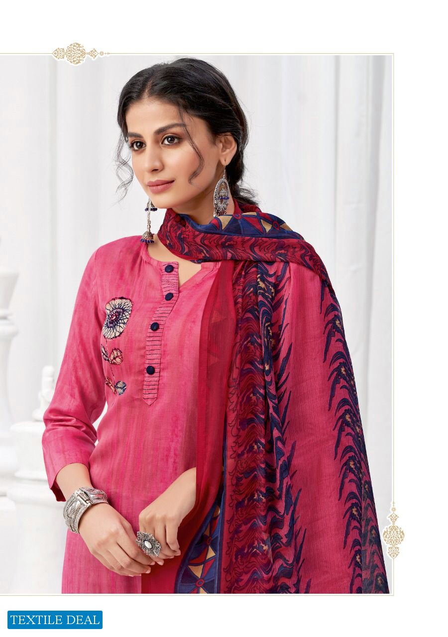 Suryajyoti Zaira Vol-10 Wholesale Cotton With Chiffon Dupatta Dress