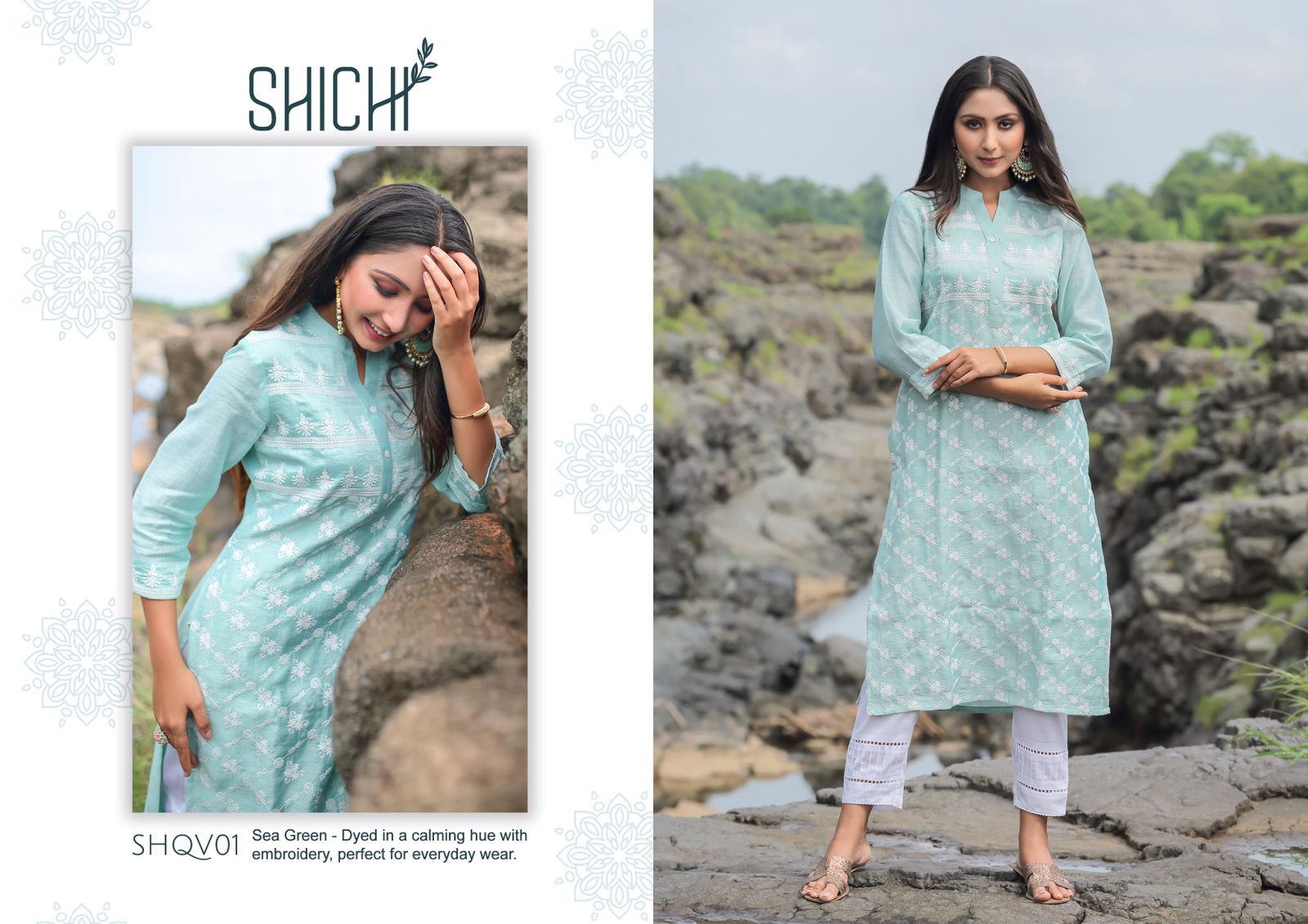 SHICHI QURBAT SILK INNOVATIVE STYLE KURTI WITH PANT CATALOG