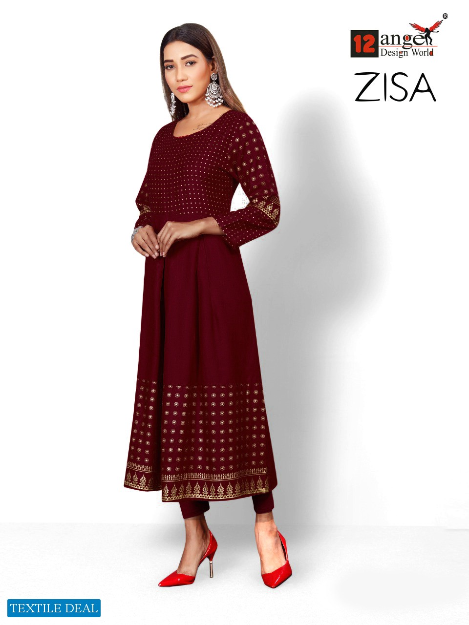 12 Angel Zisa Wholesale Long Kurtis Catalogs