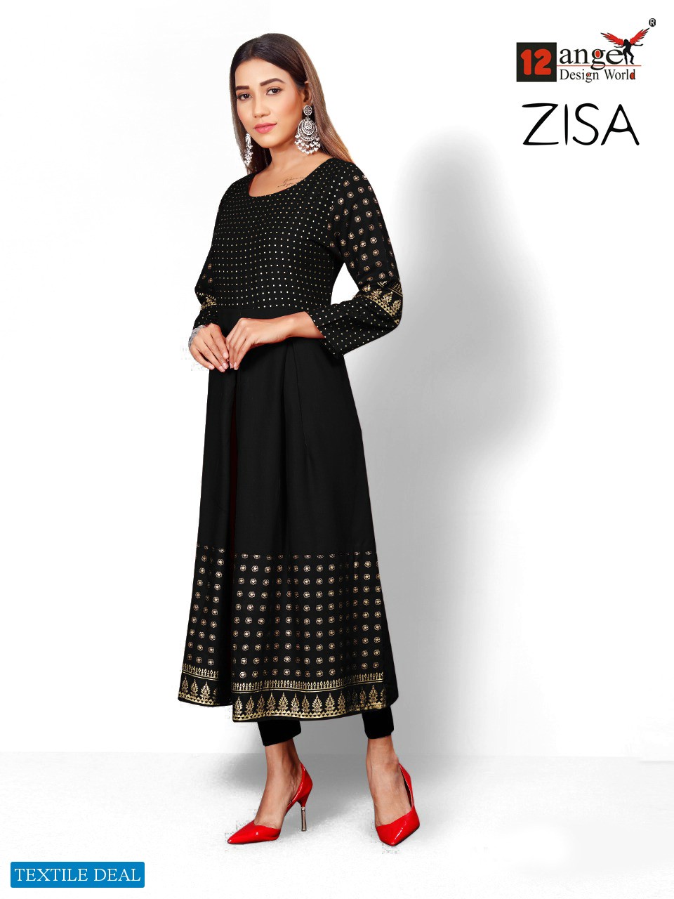 12 Angel Zisa Wholesale Long Kurtis Catalogs