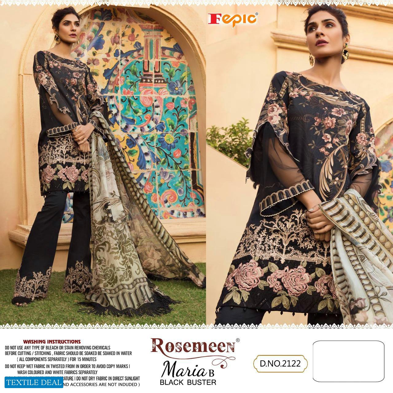 Fepic Rosemeen Maria B Black Buster Wholesale Pakistani Concept Dress