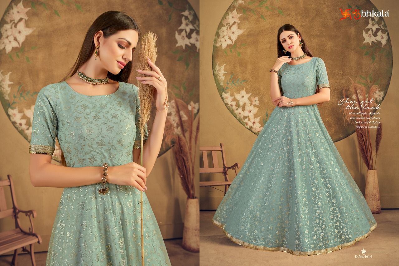 SHUBHKALA FLORAL VOL 16 DESIGNER FLORAL PRINTED GOWN