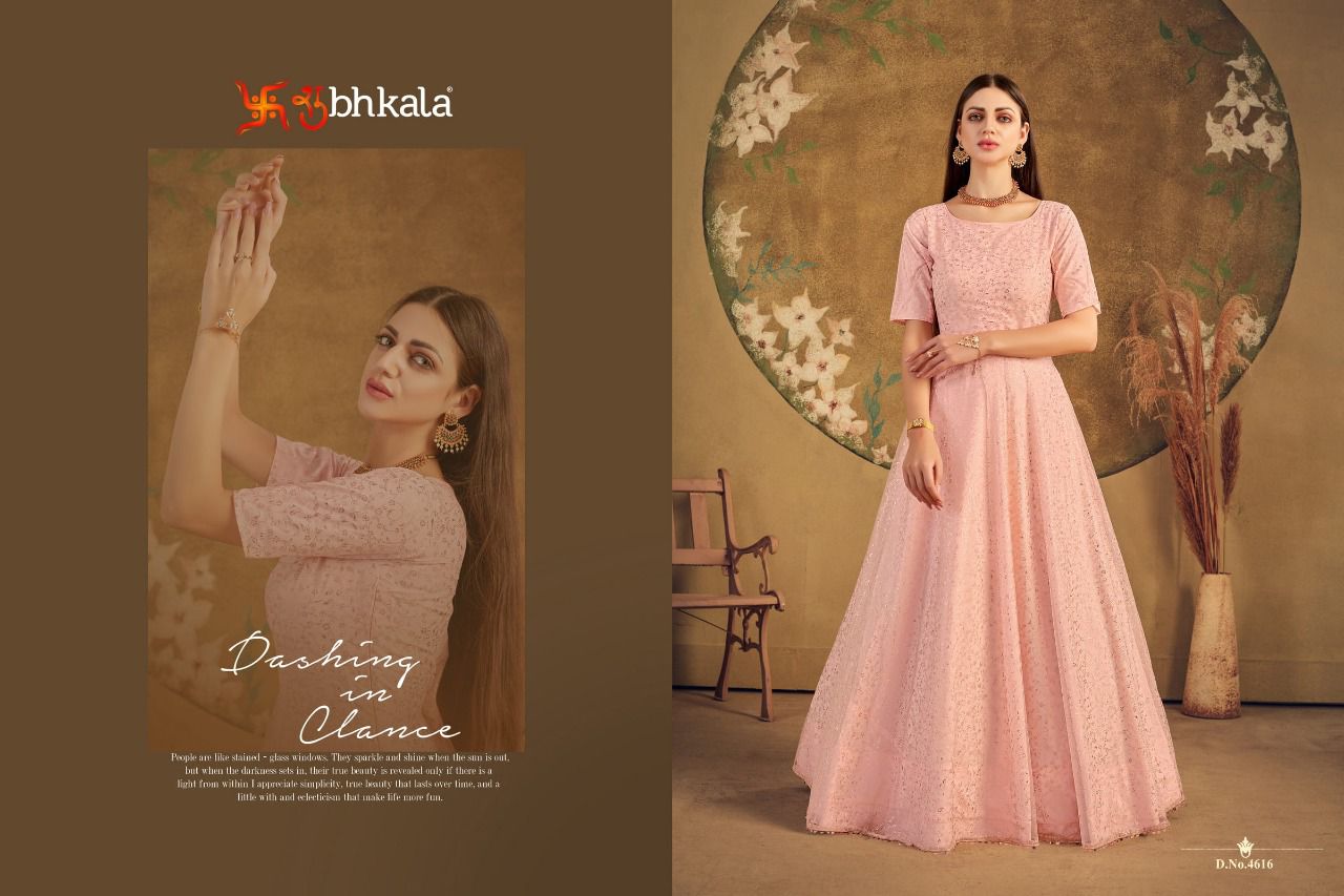 SHUBHKALA FLORAL VOL 16 DESIGNER FLORAL PRINTED GOWN