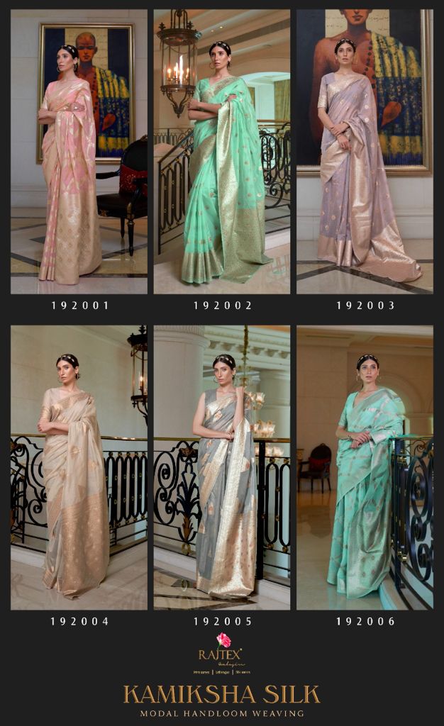 RAJ TEX PRESENTS KAMIKSHA SILK DESIGNER INDIAN WOMEN SAREE COLLECTION
