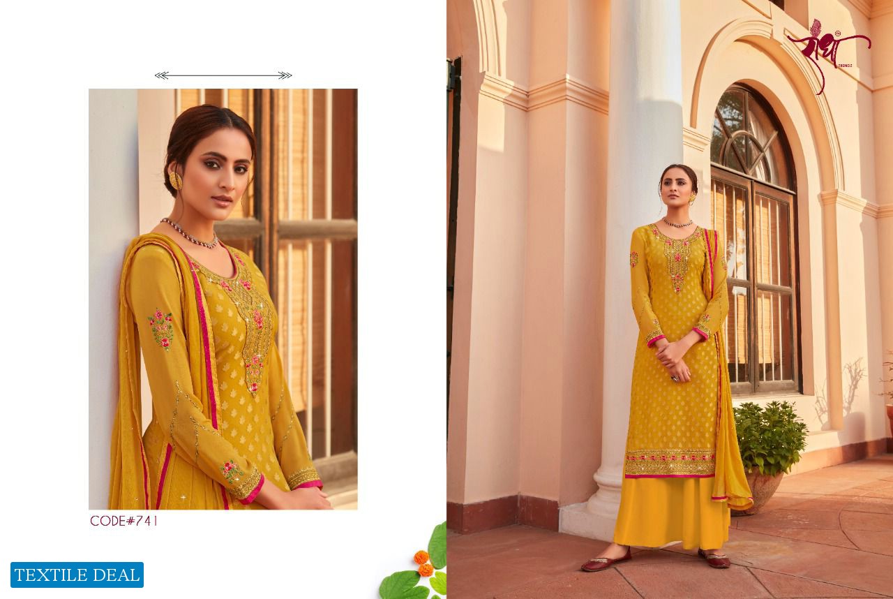 Radha Trendz Classic Brasso Embroidered Salwar Kameez