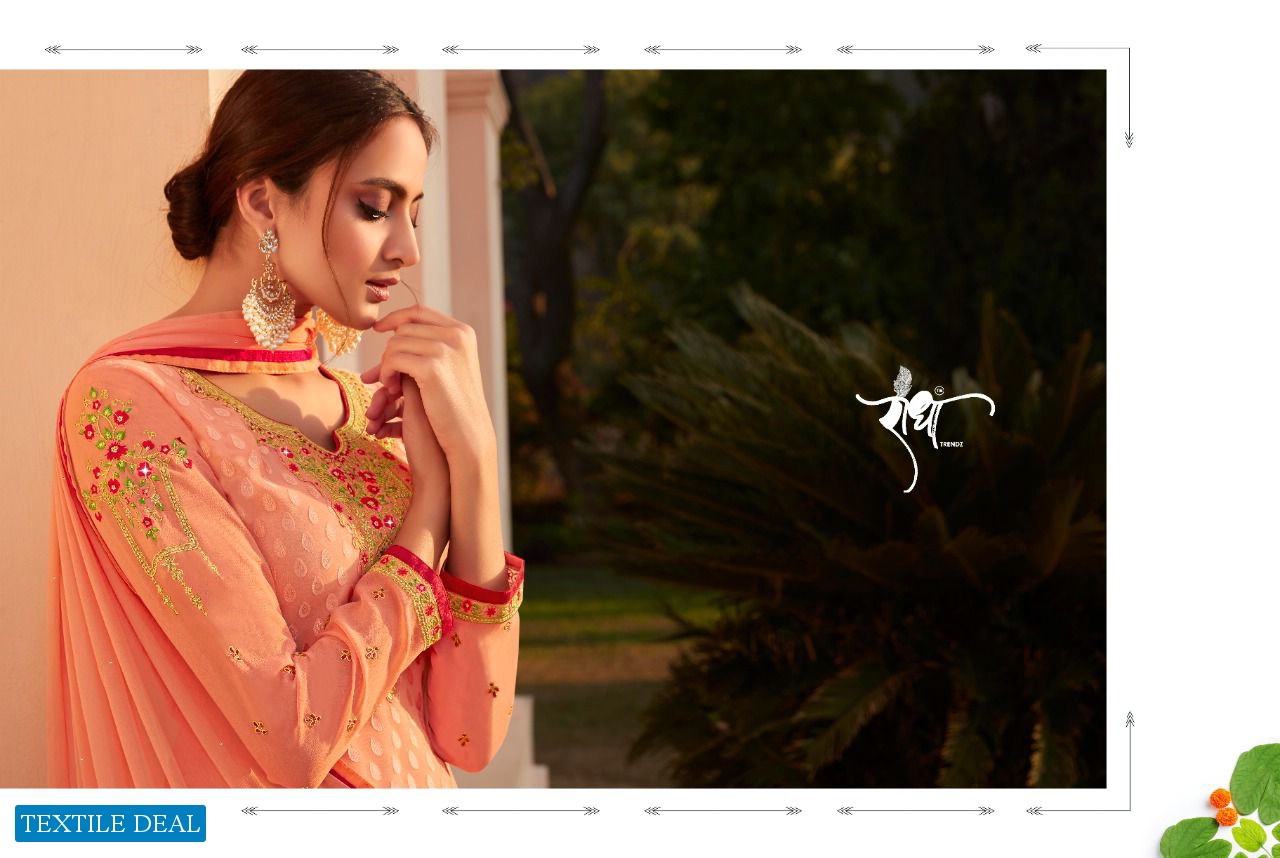 Radha Trendz Classic Brasso Embroidered Salwar Kameez