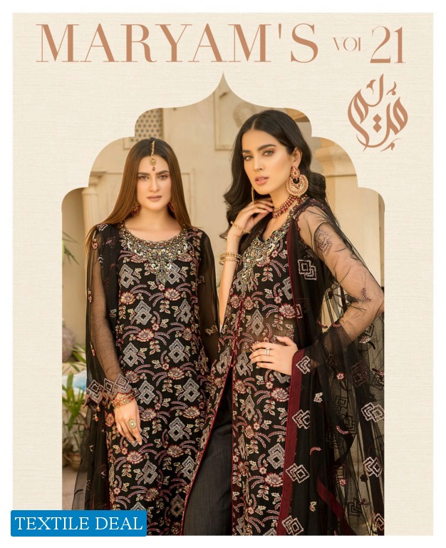 MARYAM’S VOL-21 LUXURY EMBROIDERED CHIFFON COLLECTION (2021)