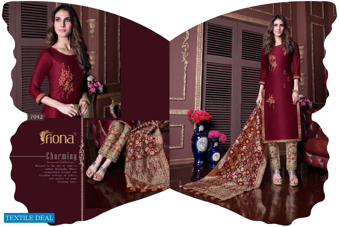 Fiona Meenakari Vaani Kapoor Collection Wholesale Bemberg Silk Salwar Kameez