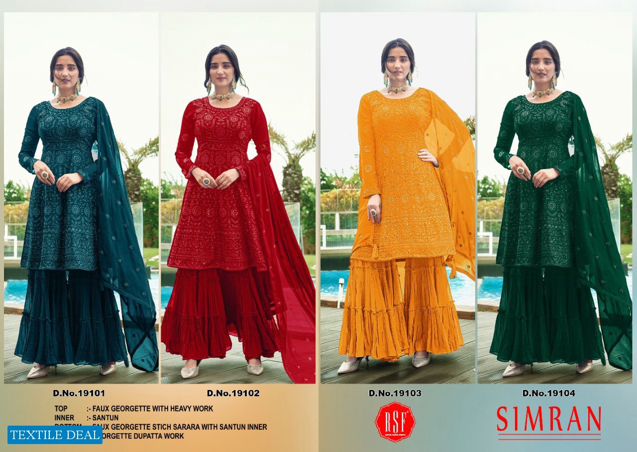 RSF Simran Wholesale Sharara Bottom Salwar Kameez