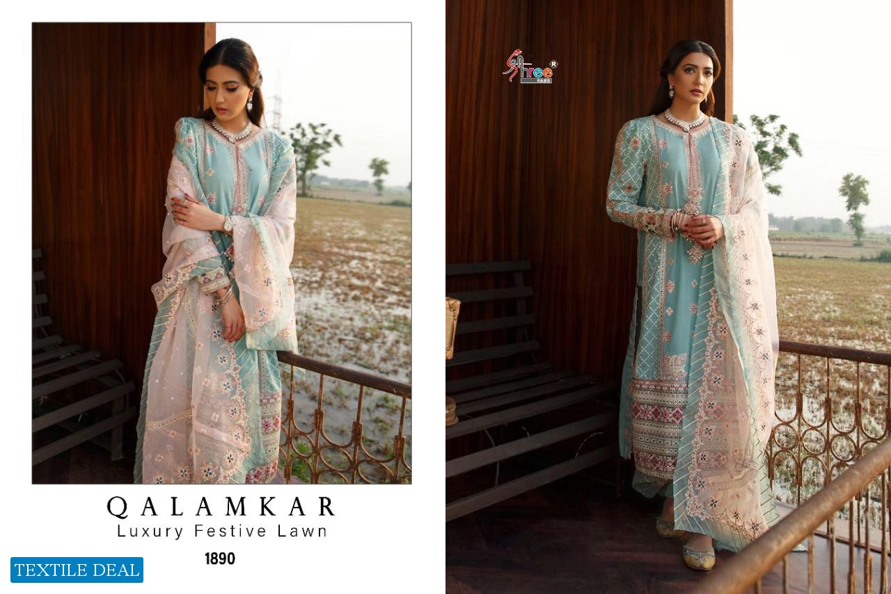 Shree Fab Qalamkar Luxury Festive Lawn Pakistani Salwar Kameez