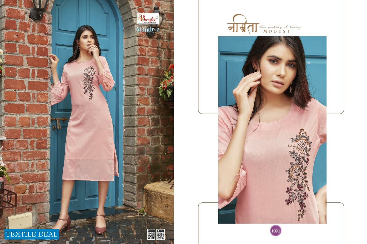 Smylee Mandy Vol-2 Wholesale Handwork Long Kurtis