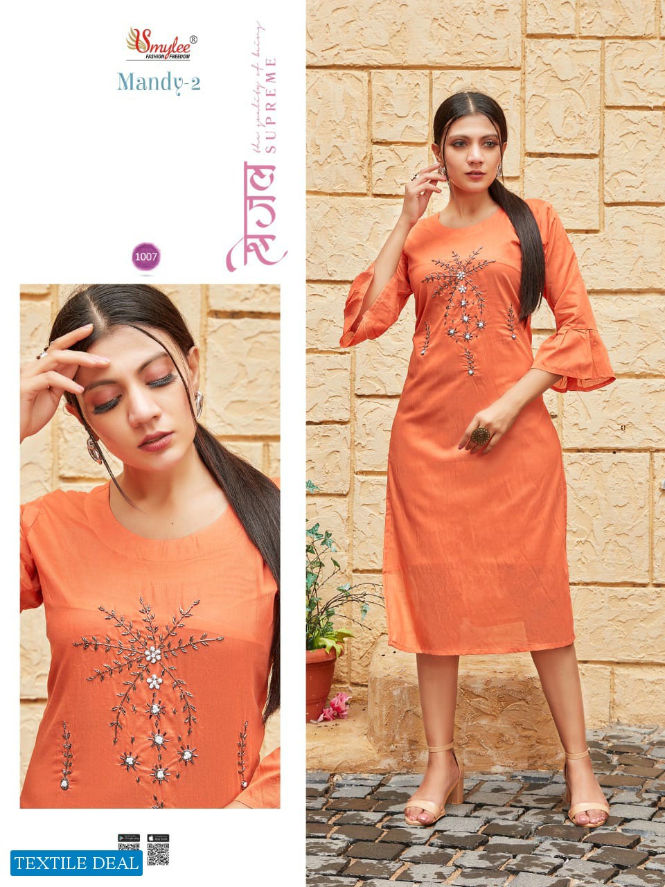 Smylee Mandy Vol-2 Wholesale Handwork Long Kurtis