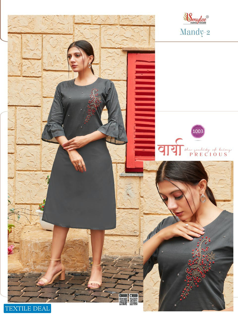 Smylee Mandy Vol-2 Wholesale Handwork Long Kurtis