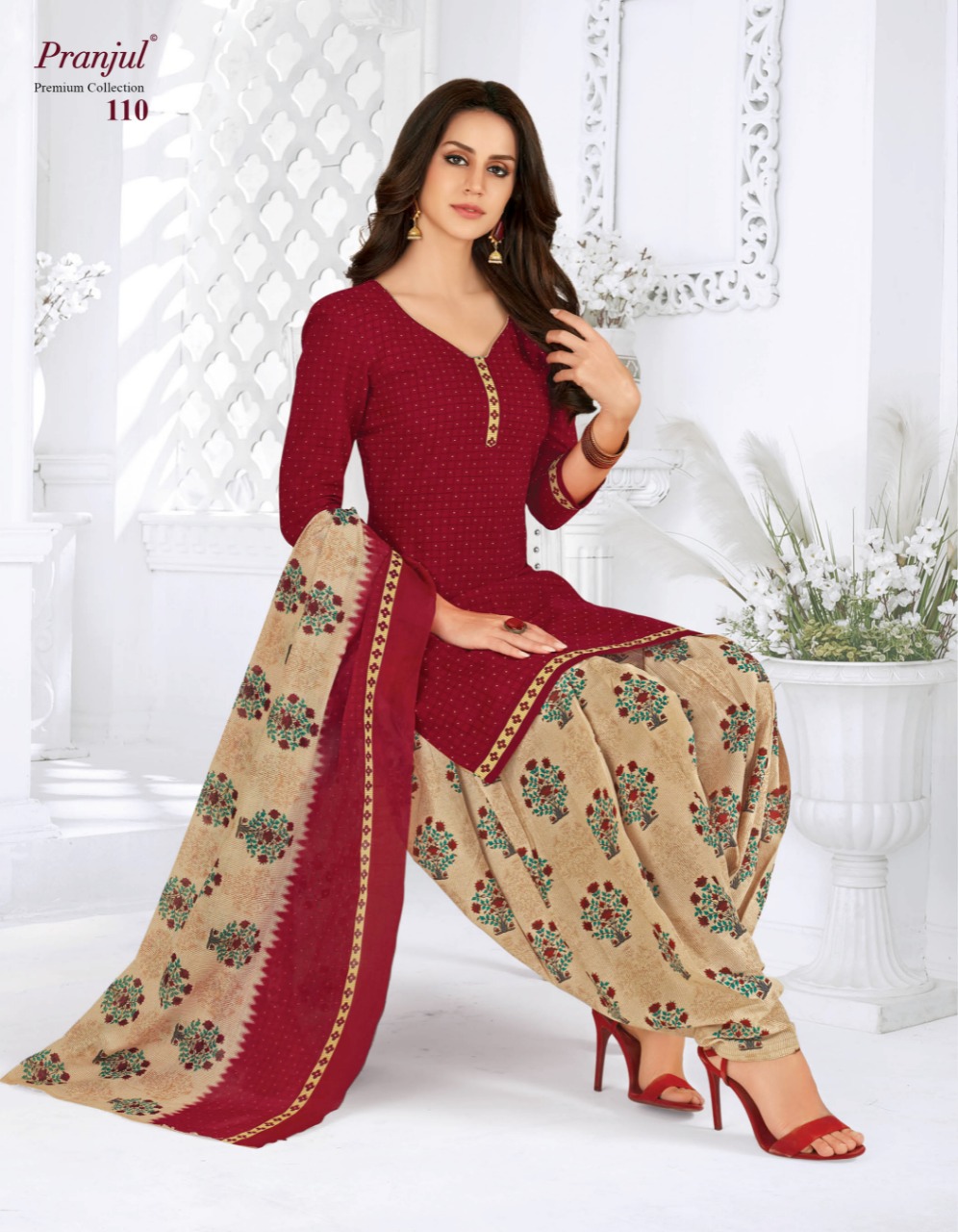 PRANJUL PREMIUM COTTON PRINTED STYLISH DESIGNER DRESS MATERIAL COLLECTION